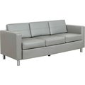 Gec InterionÂ Antimicrobial Upholstered Leather Sofa, Gray HX-7010-7-ANT